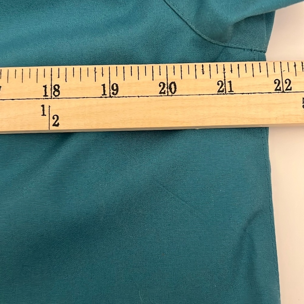Vintage Forecaster of Boston Reversible Teal Blue and Tan Trench Coat Size 16 - Picture 12 of 13